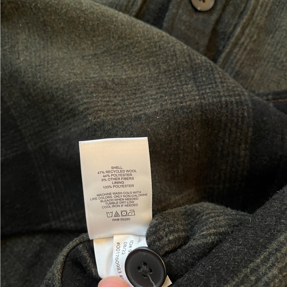 Express Men's Black and Green Plaid Shirt Jacket - Picture 6 of 6
